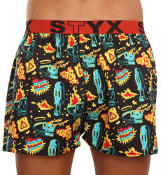 Styx Férfi bő szárú boxeralsó Styx art sportos gumipánt toohot (B1458)