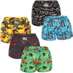 Styx 5PACK női bő szárú boxeralsó Styx art klasszikus gumipánt többszínű (5K1527892) 3XL