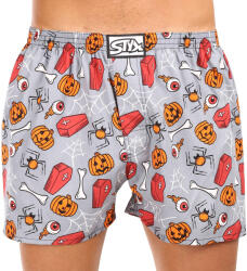Styx férfi bő szárú boxeralsó Styx art klasszikus gumipánt halloween koporsó (A1752) L