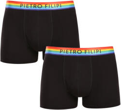 Pietro Filipi 2PACK Férfi boxeralsó Pietro Filipi fekete szivárványos (2PBG1) 3XL
