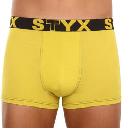 Styx Férfi boxeralsó Styx sportos gumipánt zöld és sárga (G1065) L