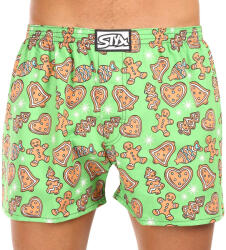 Styx férfi bő szárú boxeralsó Styx art klasszikus gumipánt nagyméretű karácsonyi mézeskalács (E1753) 3XL