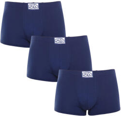 Styx 3PACK férfi boxeralsó Styx klasszikus gumipánt sötétkék (3Q0968) XXL