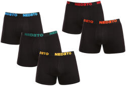 Nedeto 5PACK Férfi boxeralsó Nedeto fekete (5NB003) L