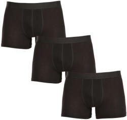 Nedeto 3PACK férfi boxeralsó Nedeto nagyméretű fekete (3NBX001) 7XL
