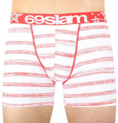 69SLAM Férfi boxeralsó 69SLAM fit csíkok piros M