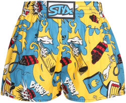 Styx Gyerekek bő szárú boxeralsó Styx art klasszikus gumipánt robbanás (J1750) 4-5 éves