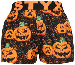 Styx Gyerekek bő szárú boxeralsó Styx művészet sportos gumipánt Halloween tök (BJ1755) 12-14 éves