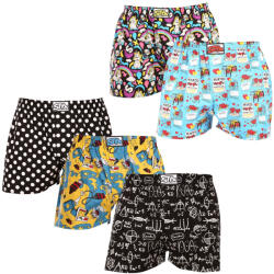 Styx 5PACK férfi bő szárú boxeralsók Styx art klasszikus gumipánt többszínű (5A1180206) L