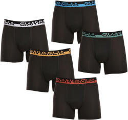 Gianvaglia 5PACK Férfi boxeralsó Gianvaglia fekete (GVG-5008) XXL