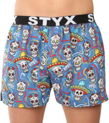 Styx Férfi bő szárú boxeralsó Styx art sport gumi koponyák (B1856) XL