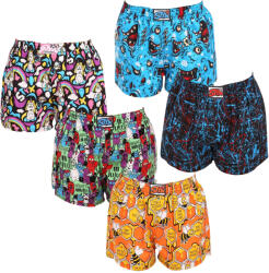 Styx 5PACK női bő szárú boxeralsó Styx art klasszikus gumipánt többszínű (5K1181534) L