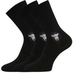 VoXX 3PACK zokniVoXX merinó fekete (Barefootan merino-black) L