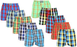 Styx 10PACK férfi bő szárú boxeralsók Styx klasszikus gumipánt többszínű (10A111234567890) XXL