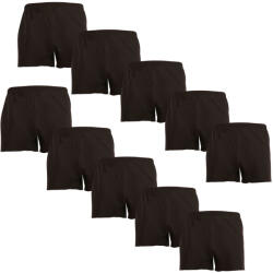 Nedeto 10PACK férfi bő szárú boxeralsó Nedeto fekete (10NDTT001) XXL