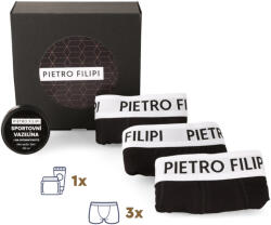 Pietro Filipi Férfi ajándékkészlet 3PACK boxeralsó és vazelin az intim részekre Pietro Filipi (4PAZ1) M