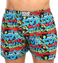 Styx férfi bő szárú boxeralsó Styx art klasszikus gumipánt graffiti (A1255) XL