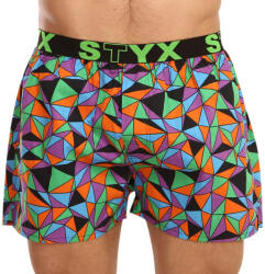 Styx Férfi bő szárú boxeralsó Styx art sportos gumipánt háromszögek (B1056) XL