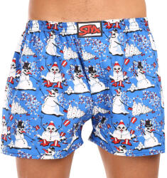 Styx férfi bő szárú boxeralsó Styx art klasszikus gumipánt nagyméretű karácsonyi hóemberek (E1751) 4XL