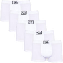 Styx 5PACK férfi boxeralsó Styx klasszikus gumipánt fehér (5Q1061) XL