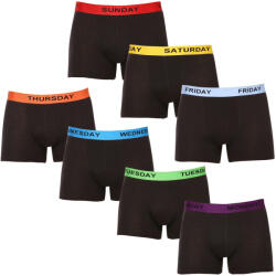 Nedeto 7PACK Férfi boxeralsó Nedeto fekete (7NB001-week) 4XL