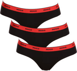 HUGO 3PACK női bugyi HUGO fekete (50480157 005) XXL