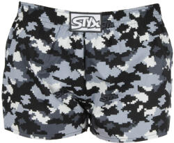 Styx Gyerekek bő szárú boxeralsó Styx art klasszikus gumipánt terepszínű digitális (J1150) 9-11 éves