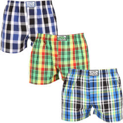 Styx 3PACK férfi bő szárú boxeralsók Styx klasszikus gumipánt többszínű (3A11789) XL