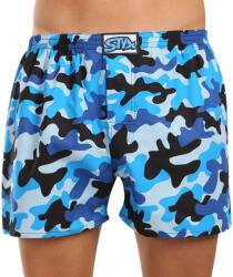Styx férfi bő szárú boxeralsó Styx art klasszikus gumipánt terepszínű kék (A1850) XL