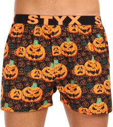 Styx Férfi bő szárú boxeralsó Styx művészet sportos gumipánt Halloween tök (B1755) XL