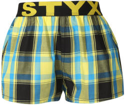 Styx Gyermek bő szárú boxeralsó Styx sportos gumipánt többszínben (BJ1033) 6-8 éves