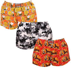 Styx 3PACK női bő szárú boxeralsó Styx art klasszikus gumipánt többszínű (3K14744) XL