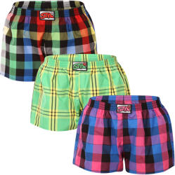Styx 3PACK női bő szárú boxeralsó Styx klasszikus gumipánt többszínű (3K10812) XXL