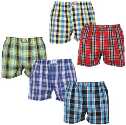 Styx 5PACK férfi bő szárú boxeralsók Styx klasszikus gumipánt többszínű (5A102125) XL