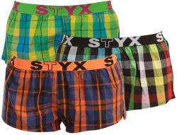 Styx 3PACK női bő szárú boxeralsó Styx sportos gumipánt többszínű (T8132628) S