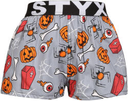 Styx Gyerekek bő szárú boxeralsó Styx művészet sportos gumipánt Halloween koporsók (BJ1752) 4-5 éves