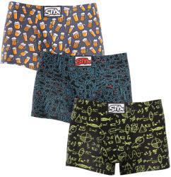 Styx 3PACK férfi boxeralsó Styx art klasszikus gumipánt többszínű (3Q12672) M