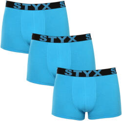 Styx 3PACK Férfi boxeralsó Styx sportos gumipánt világoskék (3G1169) S