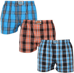 Styx 3PACK férfi bő szárú boxeralsó Styx klasszikus gumipánt többszínű (3A102230) XL