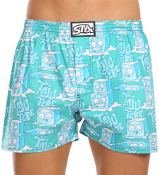 Styx Férfi bő szárú boxeralsó Styx art klasszikus gumipánt nagyméretű jégkockák (E1657) 5XL