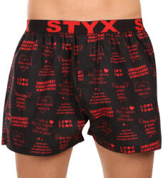 Styx Férfi bő szárú boxeralsó Styx művészet sportos gumipánt valentin napi dalszövegek (B1757) XXL