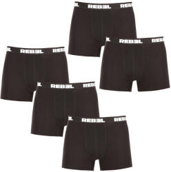 Nedeto 5PACK Férfi boxeralsó Nedeto Rebel black (5NBR001)