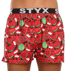 Styx Férfi bő szárú boxeralsók Styx art sportos gumipánt görögdinnyék (B1459) XL