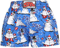 Styx gyerekek bő szárú boxeralsó Styx art klasszikus gumipánt karácsonyi hóemberek (J1751) 6-8 éves