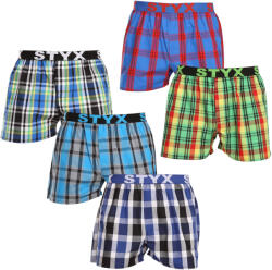 Styx 5PACK férfi bő szárú boxeralsó Styx sportos gumipánt többszínű (5B1167890) S