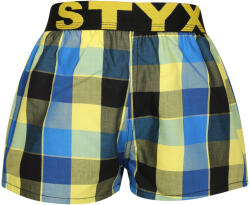 Styx Gyermek bő szárú boxeralsó Styx sportos gumipánt többszínben (BJ1015) 9-11 éves