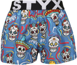 Styx Gyerekek bő szárú boxeralsó Styx művészet sport gumikoponyák (BJ1856) 6-8 éves