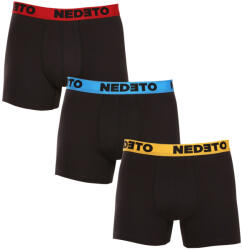 Nedeto 3PACK férfi boxeralsó Nedeto fekete (3NBC1) XXL