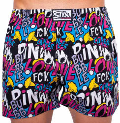 Styx Férfi bő szárú boxeralsók Styx art klasszikus gumipánt Pink Bubble (A1058) S