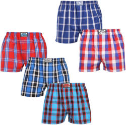 Styx 5PACK férfi bő szárú boxeralsók Styx klasszikus gumipánt többszínű nagyméretű (5E110610) 5XL